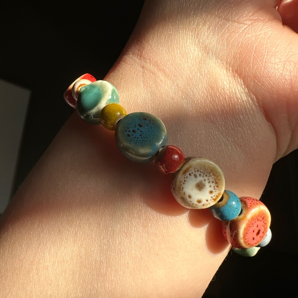 Colorful Ceramic Bead Bracelet